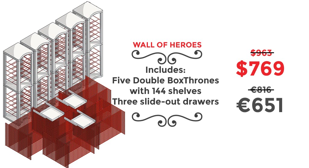 CrowdOx BoxThrone The Modular Board Game Shelving System