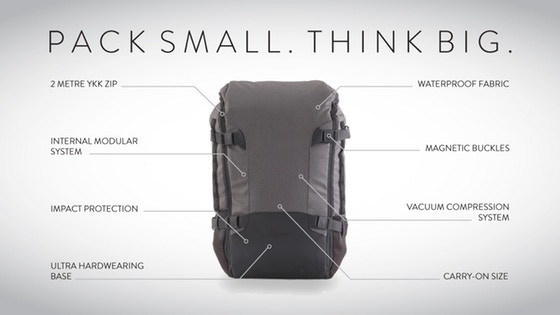 GoBag | The Vacuum Compressible Carry-on Backpack