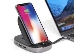 HyperDrive USB-C Hub + 7.5W Qi Wireless Charger iPhone Stand