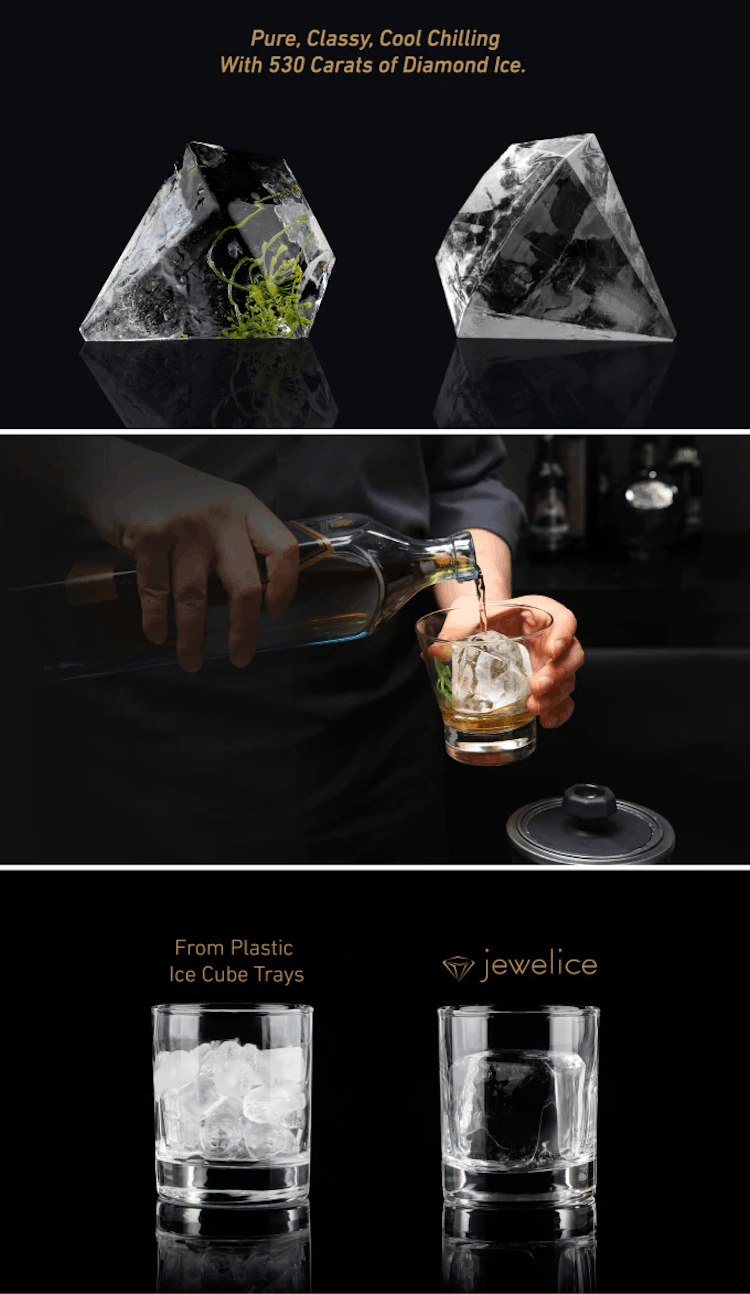 520 Carats Jewel Ice Maker Make the Perfect Ice. Period. Crowd Ox