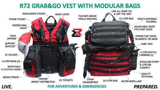 R72 Grab&Go Vest | Modular Adventure & Emergency Bags